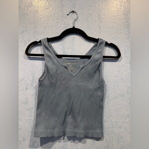 JoyLab Charcoal Ribbed Tank Top